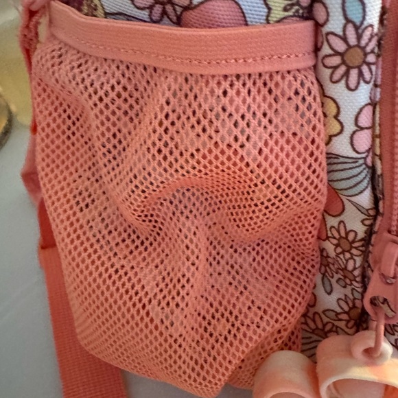 Cat and Jack NET Floral Pink Backpack with Pockets - Picture 5 of 10